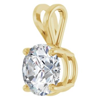 2 Carat Lab-Grown Diamond Solitaire Pendant in 14K Gold 2