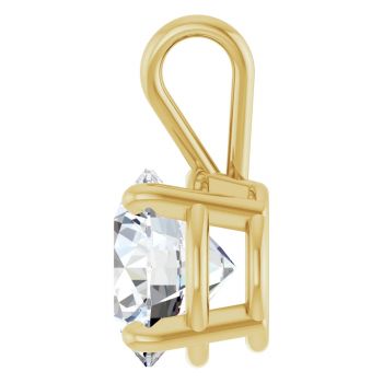 2 Carat Lab-Grown Diamond Solitaire Pendant in 14K Gold 3