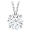 14K White Gold 2 Carat Lab-Grown Diamond Solitaire Pendant