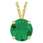 2 Carat Lab-Grown Emerald Solitaire Pendant in 14K Gold