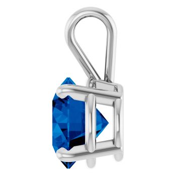 2 Carat Lab-Grown Sapphire Solitaire Pendant in Platinum 3