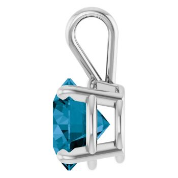 2 Carat London Blue Topaz Solitaire Pendant in Platinum 3