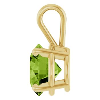 2 Carat Peridot Basket Solitaire Pendant in 14K Gold 3