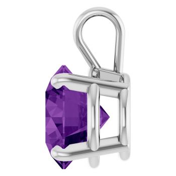 3 Carat Amethyst Solitaire Pendant in Platinum 3