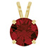 3 Carat Garnet Solitaire Pendant in 14K Gold