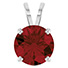 3 Carat Red Garnet Solitaire Pendant in Platinum