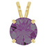 14K Gold 3 Carat Lab-Grown Alexandrite Solitaire Pendant