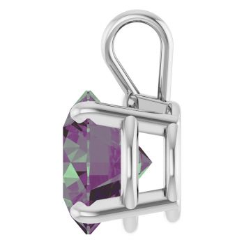 3 Carat Lab-Grown Alexandrite Solitaire Pendant in 14K White Gold 3