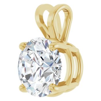 3 1/2 Carat Lab-Grown Diamond Solitaire Pendant in 14K Gold 2