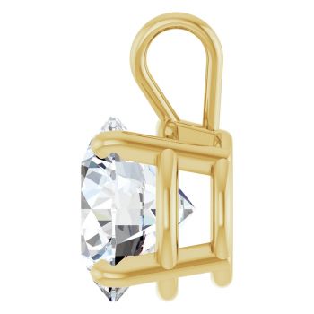 3 1/2 Carat Lab-Grown Diamond Solitaire Pendant in 14K Gold 3