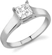 Cathedral Princess Cut Diamond Ring