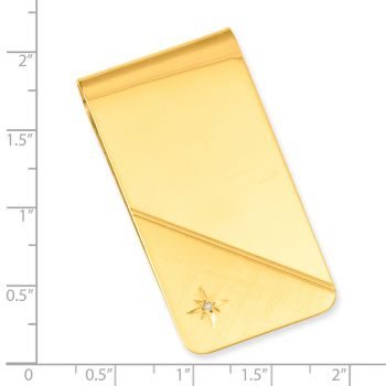 Gold Plated Star Cut Diamond Money Clip 4