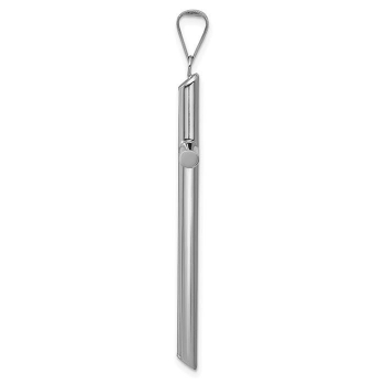 Large Platinum Men's Tube Cross Pendant 2