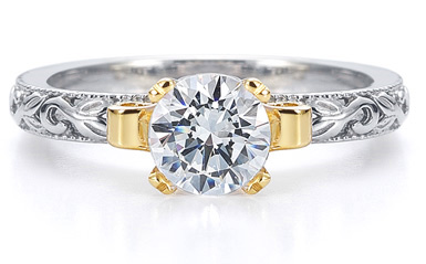 1 carat art deco diamond ring