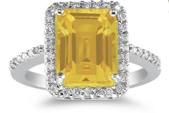 citrine and diamond ring