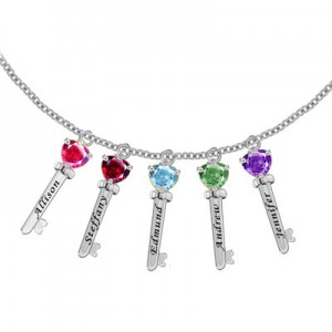 family-key-charm-necklacae-with-5-cz-stones-in-sterling-silver-MP30516-5C