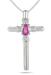 oval-shaped-pink-sapphire-and-diamond-cross-pendant-in-10k-white-gold-PRP4655PSC
