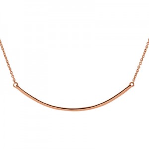 14k Rose Gold Curved Bar Necklace 86049RC 300x300 