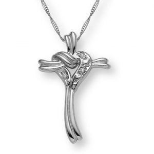 14k-white-gold-heart-knot-and-diamond-cross-necklace