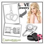 Diamond Heart, Pearl, and Earrings Set