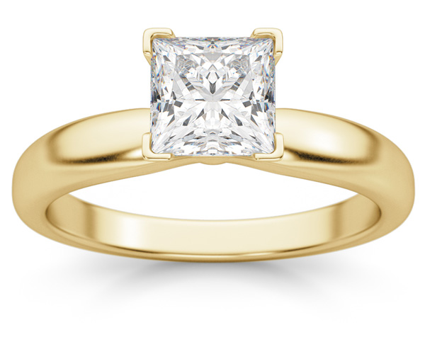 Yellow Gold Diamond Solitaire Rings: Ascetic Luxury
