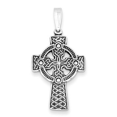 Silver Celtic Cross Pendants: Gaelic Christian Art on a Chain