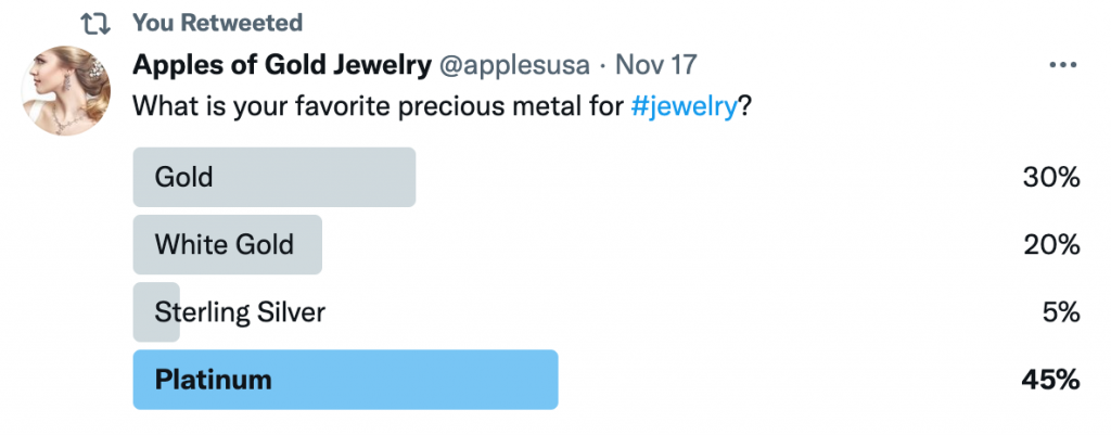 platinum jewelry poll