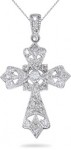 Byzantine-Inspired Diamond Cross Pendants