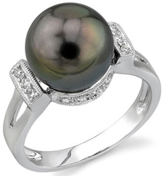 Tahitian black pearl ring