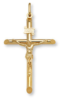 14K Gold crucifix pendant