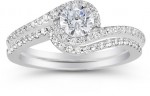 Engagement Rings We Love: 0.95 Carat Diamond Swirl Wedding Set