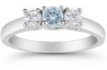 Three Stone Gemstone Diamond Rings Collection