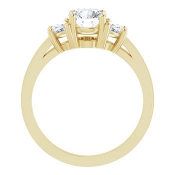 1 1/3 Carat Lab-Grown 3-Stone Diamond Engagement Ring in 14K Gold 2