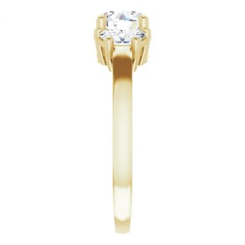 1 1/3 Carat Lab-Grown 3-Stone Diamond Engagement Ring in 14K Gold 4