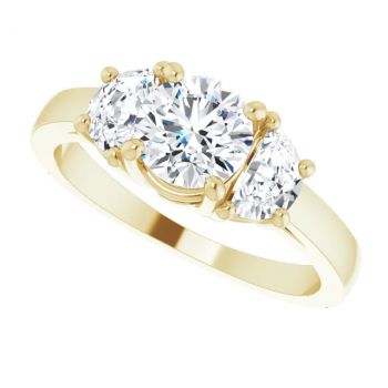 1 1/3 Carat Lab-Grown 3-Stone Diamond Engagement Ring in 14K Gold 5
