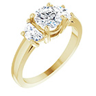 1 1/3 Carat Lab-Grown 3-Stone Diamond Engagement Ring in 14K Gold