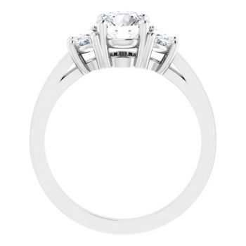 1 1/3 Carat Lab-Grown 3-Stone Diamond Engagement Ring in Platinum 2