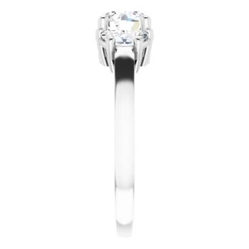 1 1/3 Carat Lab-Grown 3-Stone Diamond Engagement Ring in Platinum 4