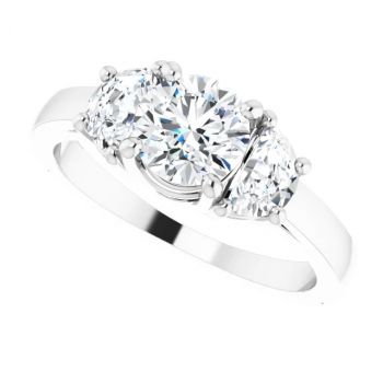 1 1/3 Carat Lab-Grown 3-Stone Diamond Engagement Ring in Platinum 5