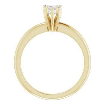 0.50 Carat Lab-Made Heart Diamond Solitaire Ring in 14K Gold 2
