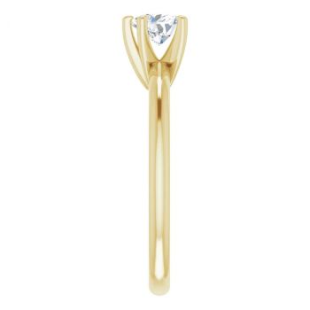 0.50 Carat Lab-Made Heart Diamond Solitaire Ring in 14K Gold 4