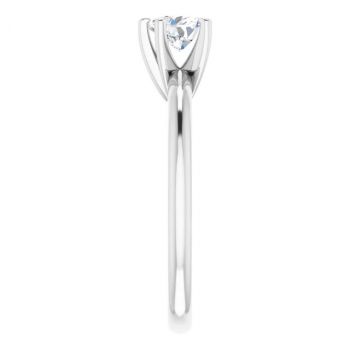 1/2 Carat Lab-Grown Heart Diamond Solitaire Ring in Platinum 4