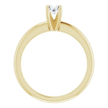 0.50 Carat Lab-Grown Oval Diamond Solitaire Ring in 14K Gold 2
