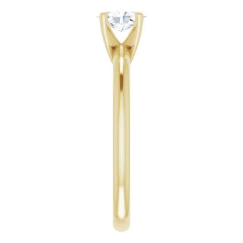 0.50 Carat Lab-Grown Oval Diamond Solitaire Ring in 14K Gold 4