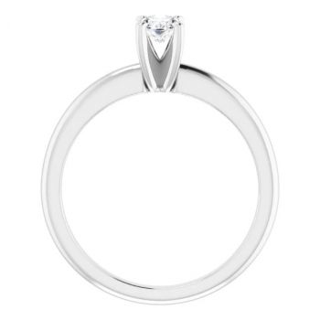 1/2 Carat Lab-Grown Oval Diamond Solitaire Ring in Platinum 2