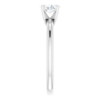 1/2 Carat Lab-Grown Oval Diamond Solitaire Ring in Platinum 4