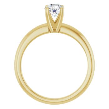 0.50 Carat Lab-Grown Round Diamond Solitaire Ring in 14K Gold 2