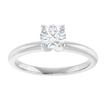 1/2 Carat Lab-Grown Diamond Solitaire Ring in 14K White Gold 3