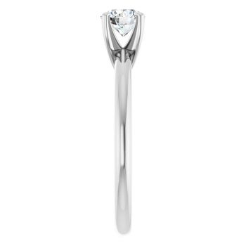 1/2 Carat Lab-Grown Diamond Solitaire Ring in 14K White Gold 4