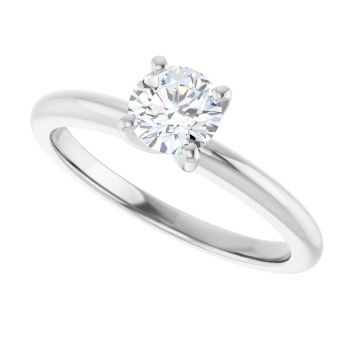 1/2 Carat Lab-Grown Diamond Solitaire Ring in 14K White Gold 5